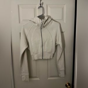 Lululemon Scuba Cropped Full Zip Hoodie Bone